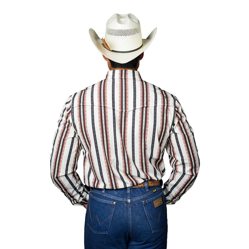 Ferrell Brands Inc Men's Multi Stripe Wayne Snap Shirt