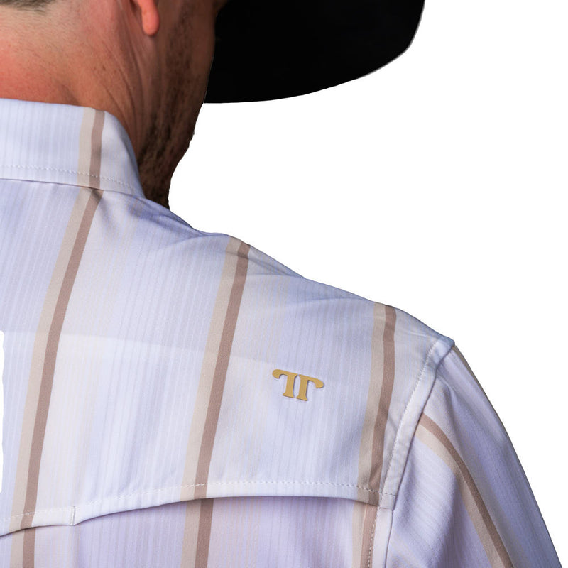 Ferrell Brands Inc Men's Cream Tristan Long Sleeve Snap Shirt
