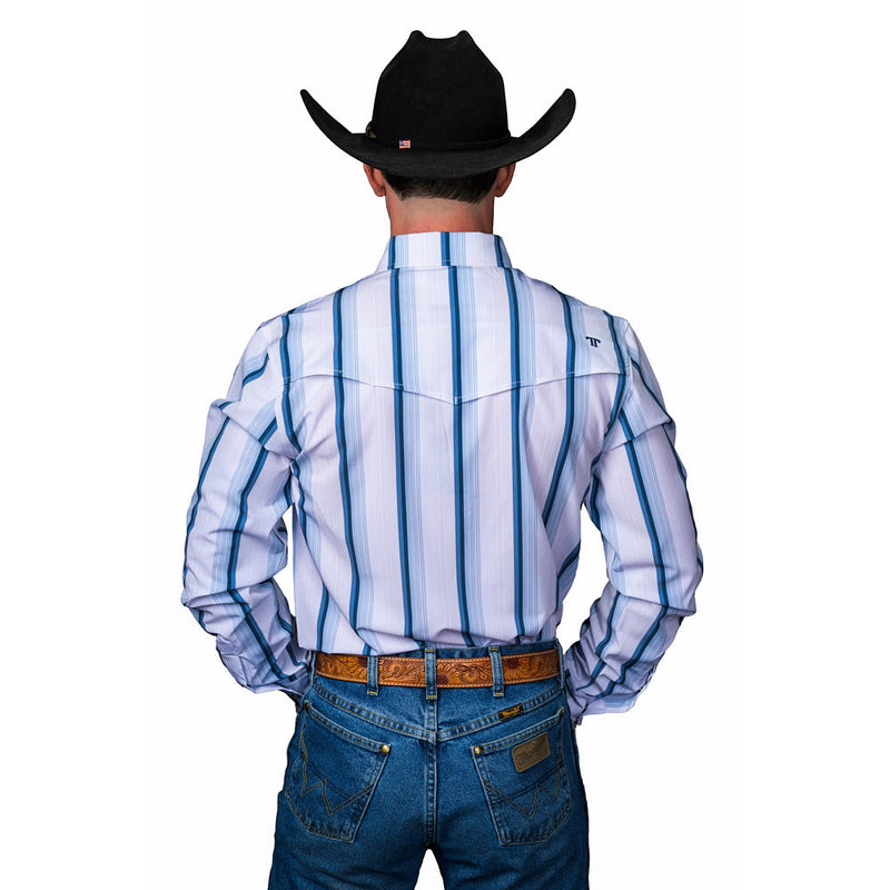 Ferrell Brands Inc Men's The Tristan Blue Long Sleeve Shirt