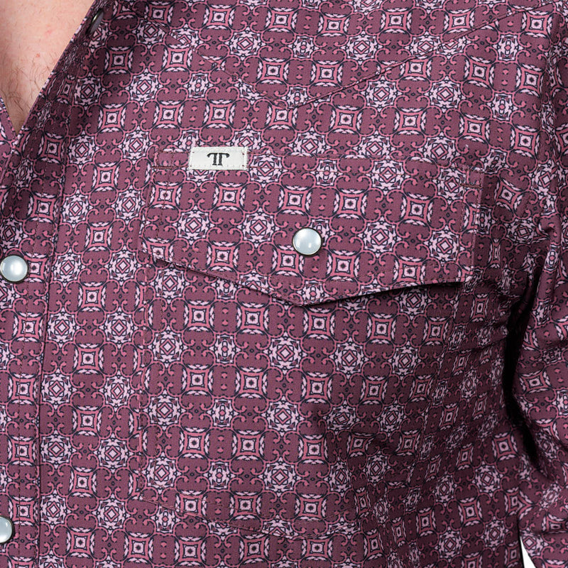 Ferrell Brands Inc The Sutton Maroon Long Sleeve Shirt