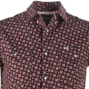 Ferrell Brands Inc Men's Brown Vented Pearl Snap Shirt