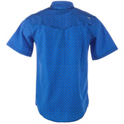 Ferrell Brands Inc Men's Blue Print Vented Pearl Snap Shirt