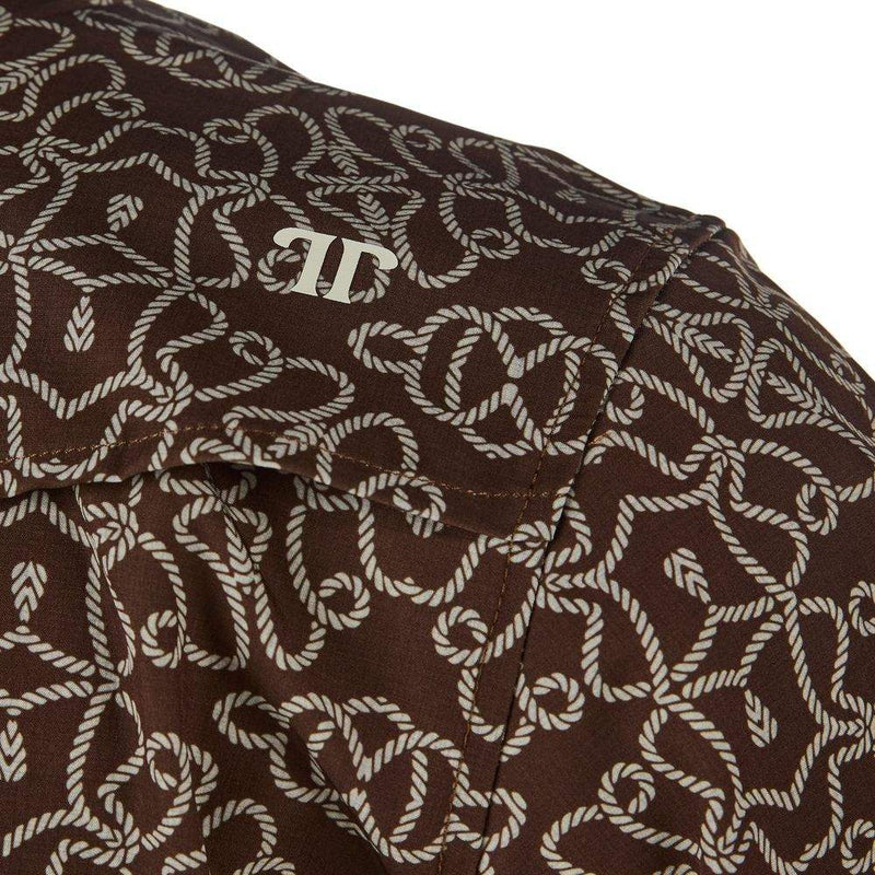 Ferrell Brands Inc Men's Brown Rope Vented Pearl Snap Shirt