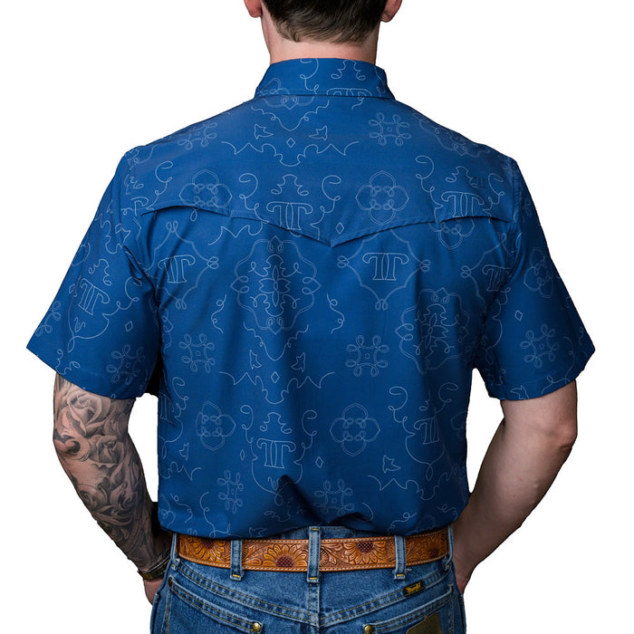 Ferrell Brands Inc Men's Blue Logo Carson Short Sleeve Shirt