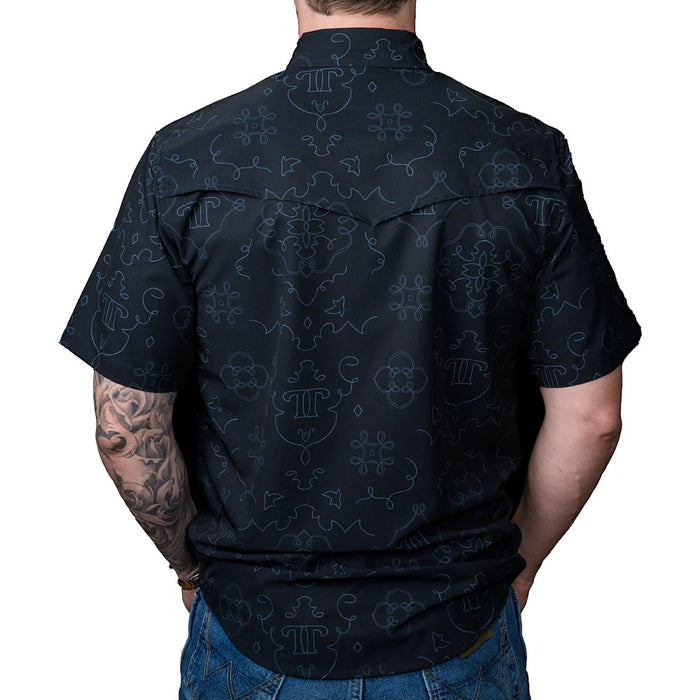 Ferrell Brands Inc Men's Carson Black Logo Short Sleeve Shirt