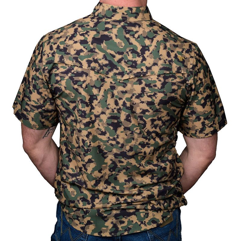 Ferrell Brands Inc Men's Camo Snap Short Sleeve Shirt