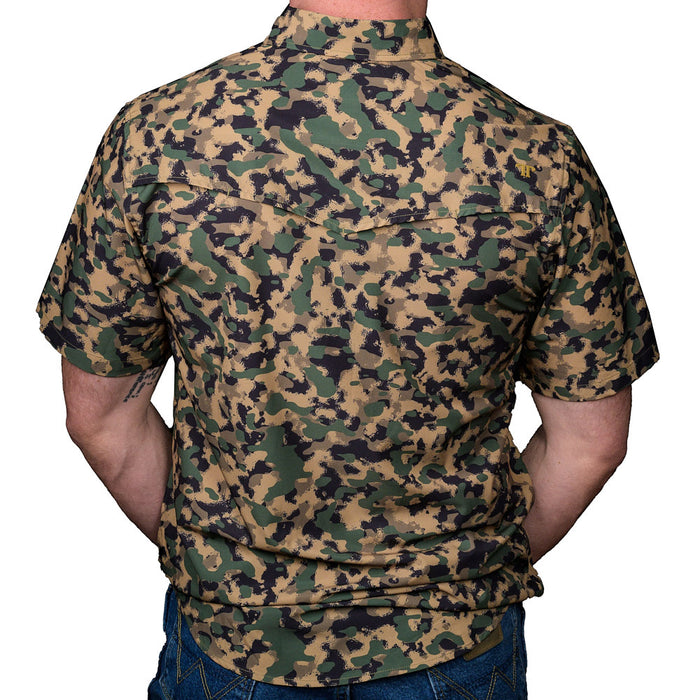 Ferrell Brands Inc Men's Camo Snap Short Sleeve Shirt
