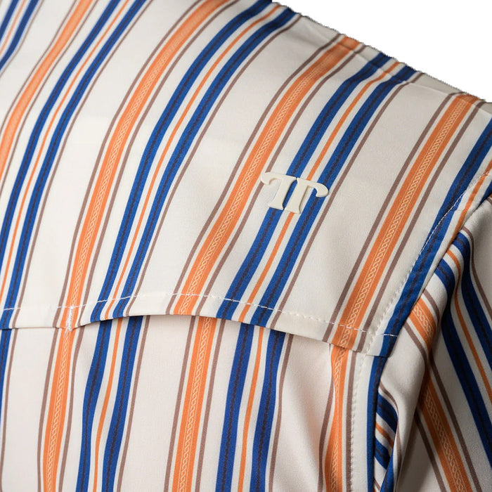 Ferrell Brands Inc Men's Cream Stripe Jackson Short Sleeve Shirt