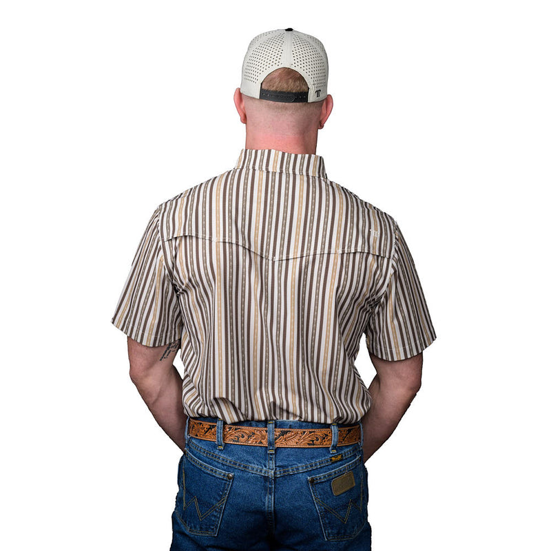 Ferrell Brands Inc Men's Brown Wyatt Short Sleeve Snap Shirt