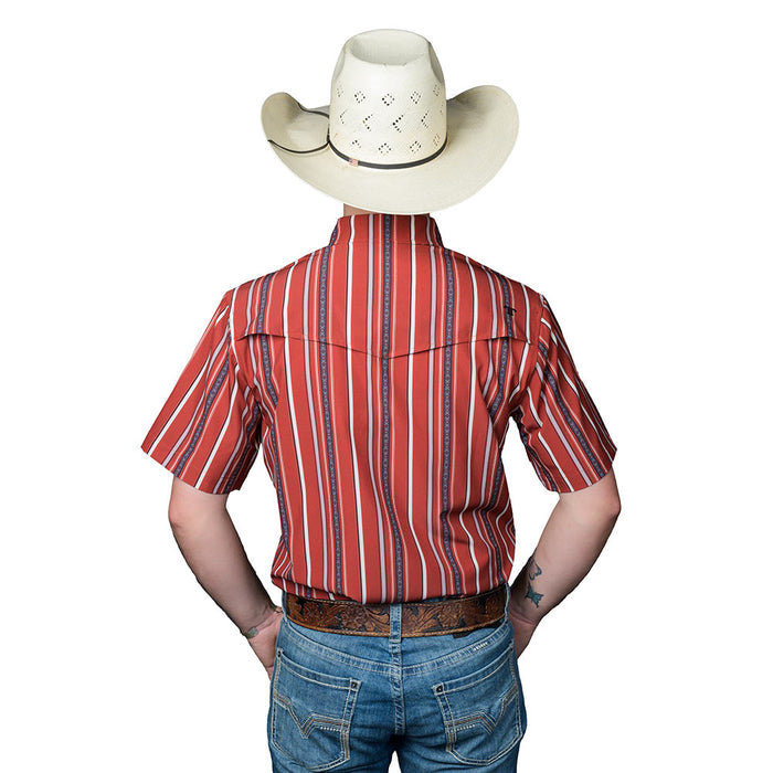 Ferrell Brands Inc Men's Brooks Red Short Sleeve Snap Shirt