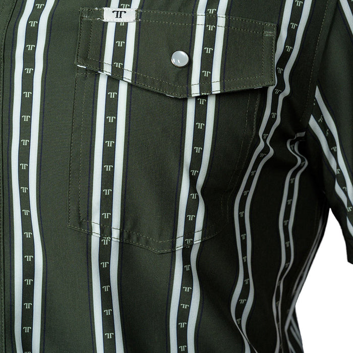 Ferrell Brands Inc Men's Tucker Green Short Sleeve Snap Shirt
