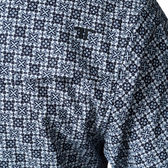 Ferrell Brands Inc Men's Colton Blue Short Sleeve Snap Shirt
