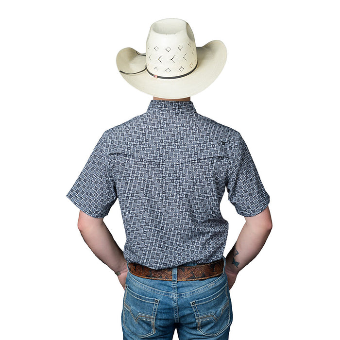 Ferrell Brands Inc Men's Colton Blue Short Sleeve Snap Shirt