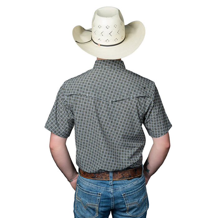 Ferrell Brands Inc Men's Colton Green Short Sleeve Snap Shirt