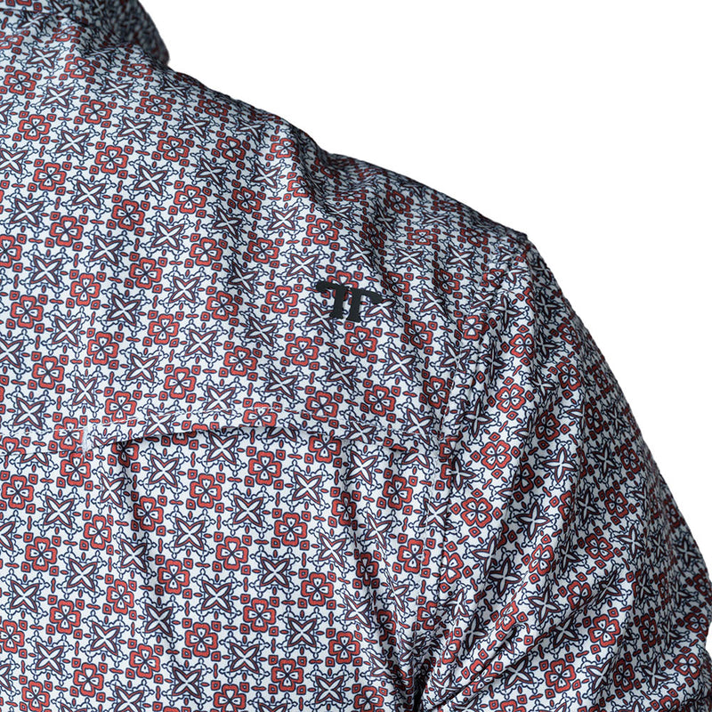 Ferrell Brands Inc Men's Colton Red Short Sleeve Snap Shirt