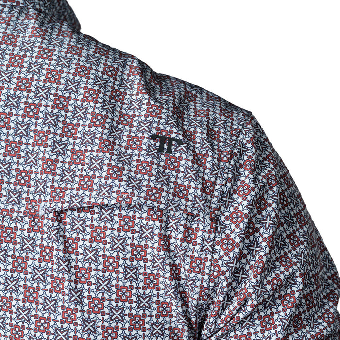Ferrell Brands Inc Men's Colton Red Short Sleeve Snap Shirt