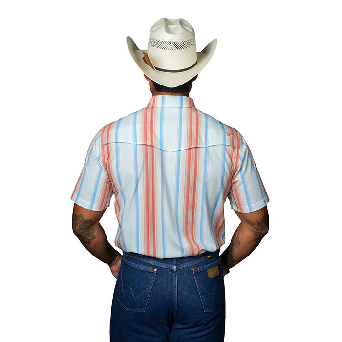 Ferrell Brands Inc Men's Harrison Salmon Short Sleeve Snap Shirt