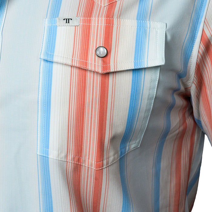 Ferrell Brands Inc Men's Harrison Salmon Short Sleeve Snap Shirt