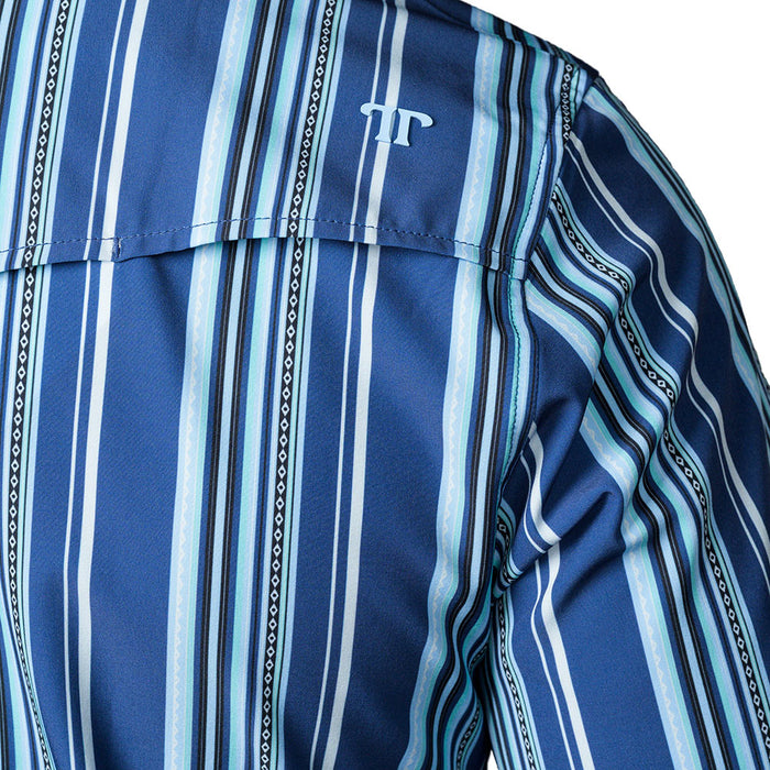 Ferrell Brands Inc Men's James Blue Short Sleeve Snap Shirt