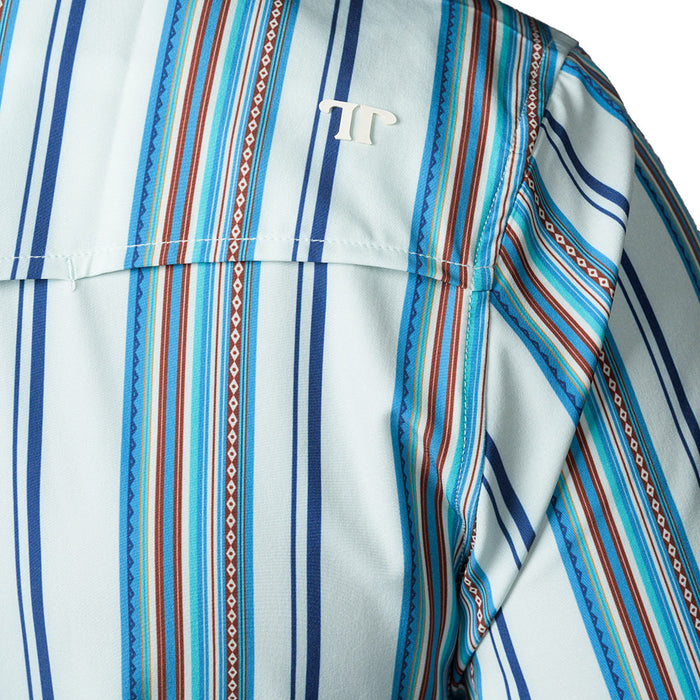 Ferrell Brands Inc Men's James Light Blue Short Sleeve Snap Shirt