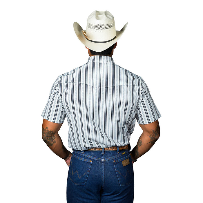 Ferrell Brands Inc Men's Jake White Short Sleeve Snap Shirt