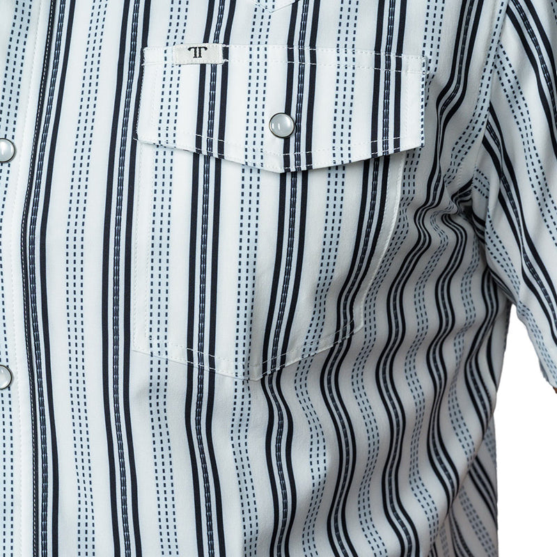 Ferrell Brands Inc Men's Jake White Short Sleeve Snap Shirt