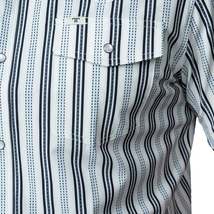 Ferrell Brands Inc Men's Jake White Short Sleeve Snap Shirt