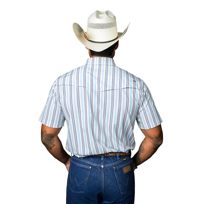 Ferrell Brands Inc Men's Jake Blue Short Sleeve Snap Shirt