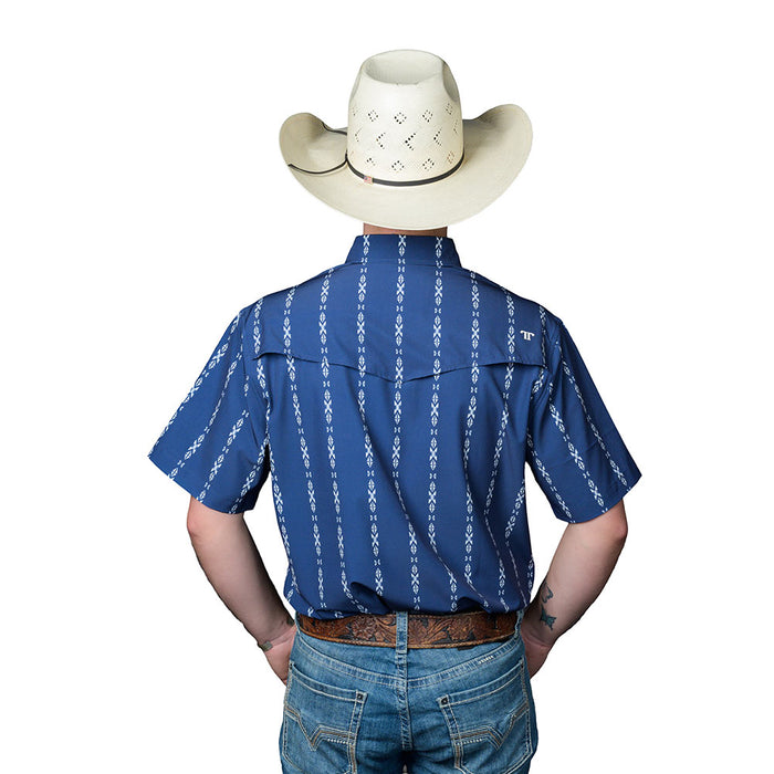 Ferrell Brands Inc Men's Maverick Blue Short Sleeve Snap Shirt