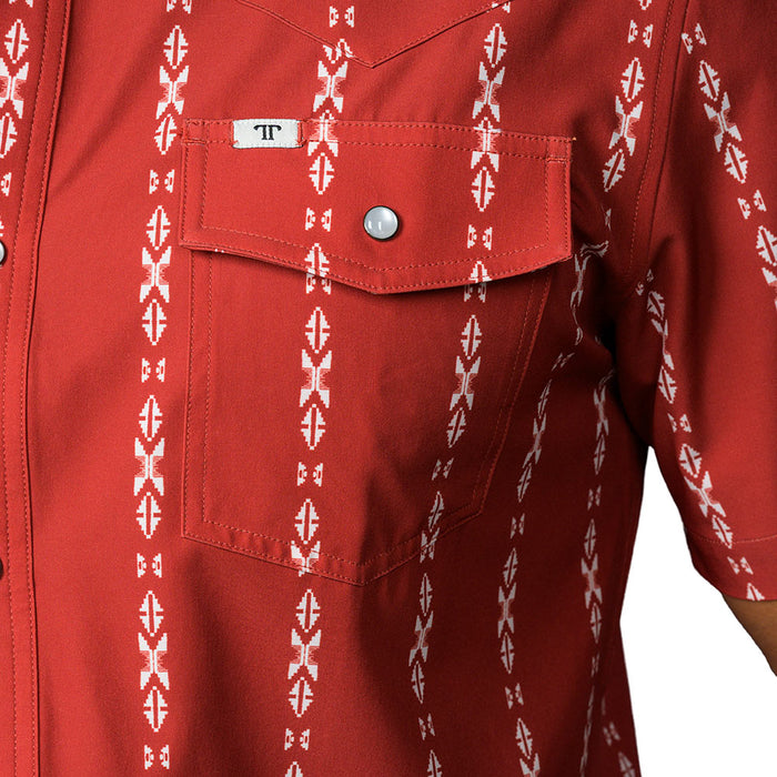 Ferrell Brands Inc Men's Maverick Red Short Sleeve Snap Shirt