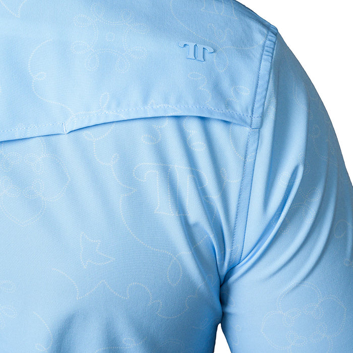Ferrell Brands Inc Men's Carson Light Blue Short Sleeve Snap Shirt