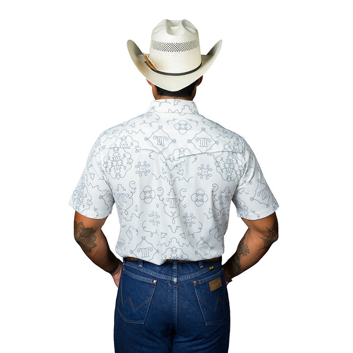 Ferrell Brands Inc Men's Carson White Short Sleeve Snap Shirt