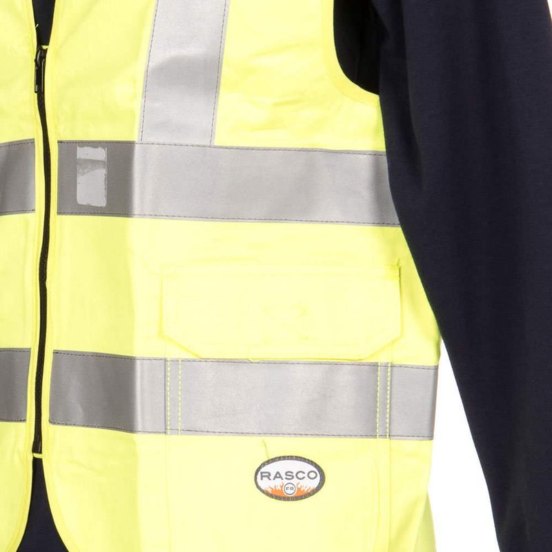 Rasco Fr Mens Hi Visibility FR Vest W/Pockets