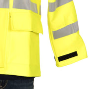 Rasco Fr Mens Hi Visibility Yellow FR Rain Jacket