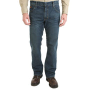 Wrangler Mens FR Slim Boot Cut Caden Dark Tint Jeans