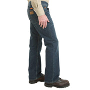 Wrangler Mens FR Slim Boot Cut Caden Dark Tint Jeans