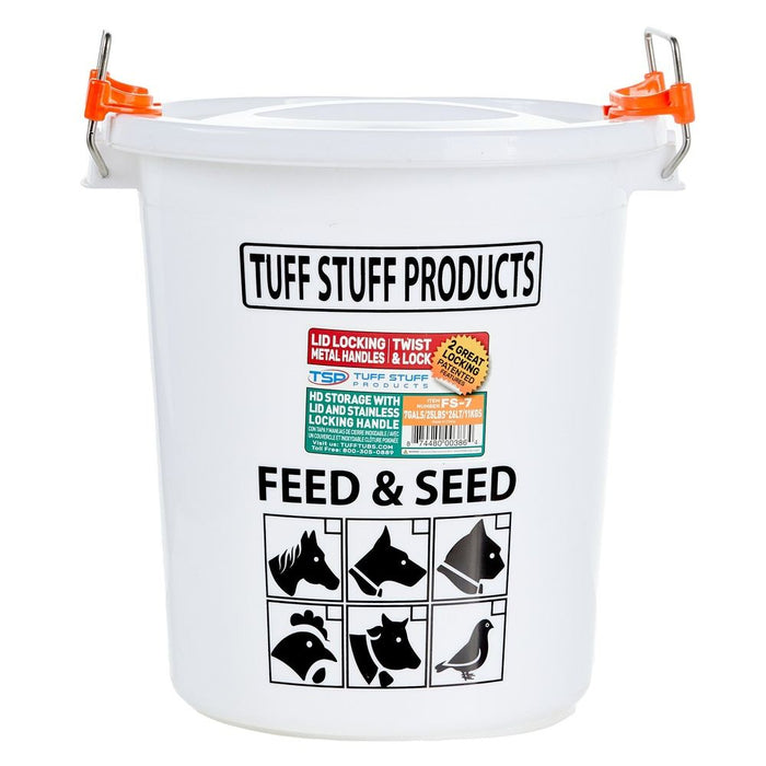 Tuff Stuff Products S Feed Seed Storage with Locking Lid 7 Gallon