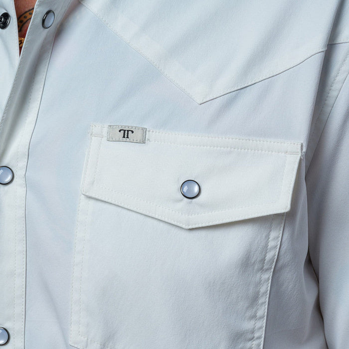 Ferrell Brands Inc Men's White Vented Pearl Snap Shirt
