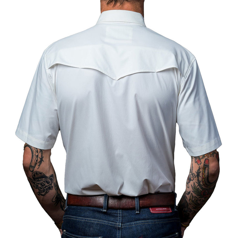 Ferrell Brands Inc Men's White Vented Pearl Snap Shirt