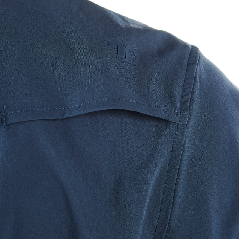 Ferrell Men's Blue Vented Pearl Snap Shirt