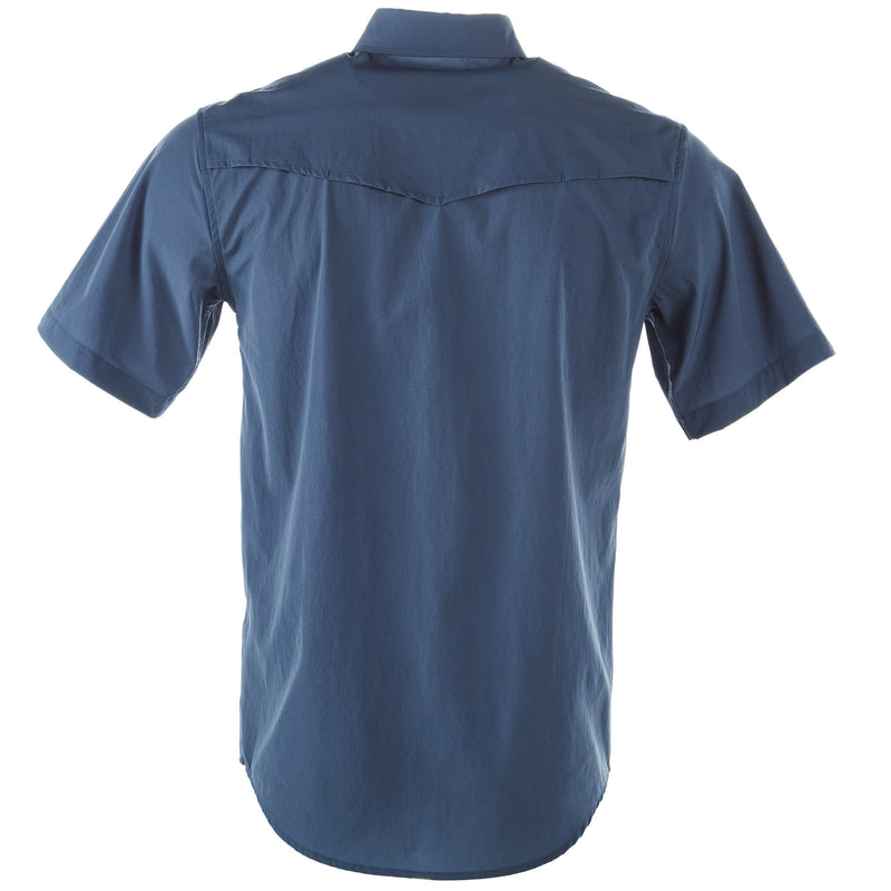 Ferrell Men's Blue Vented Pearl Snap Shirt