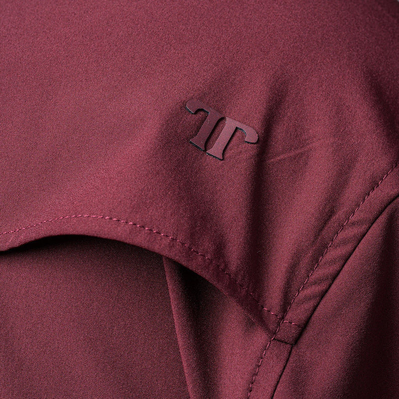 Ferrell Brands Inc Brand Mens Maroon Vented Pearl Snap Shirt