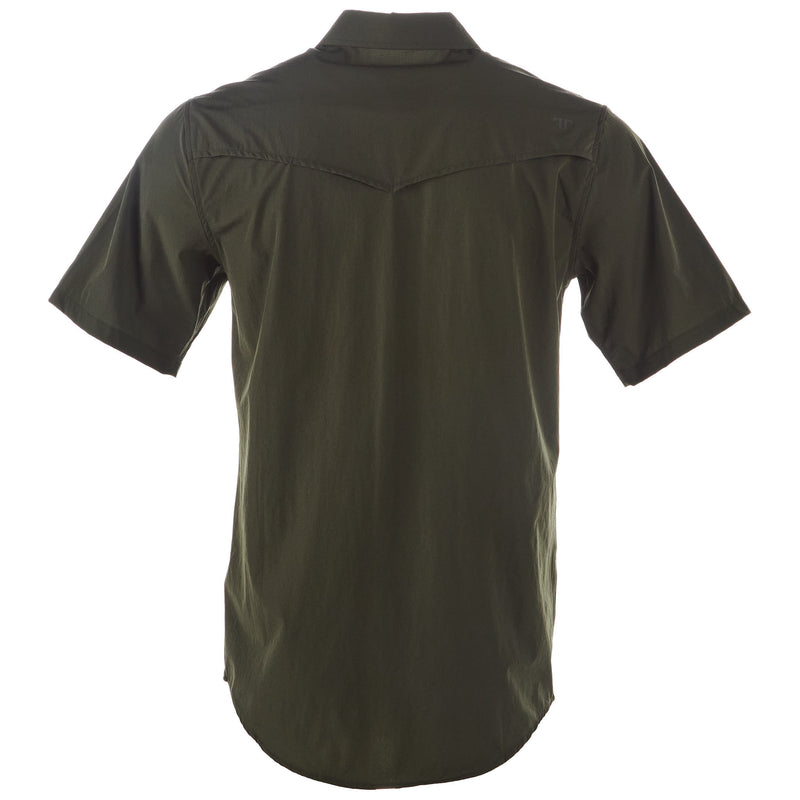 Ferrell Brands Inc Men's Olive Vented Pearl Snap Shirt