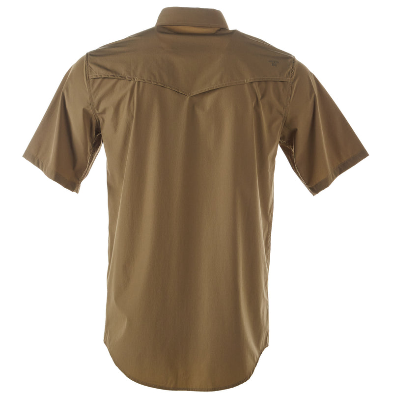Ferrell Brands Inc Men's Khaki Vented Pearl Snap Shirt
