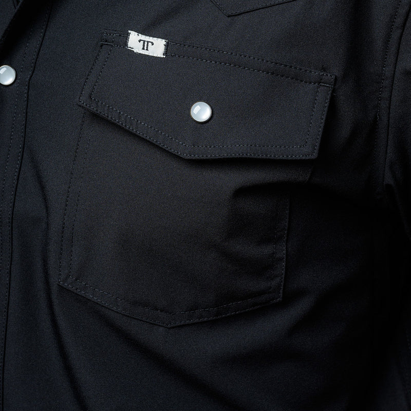 Ferrell Brands Inc Men's Black Vented Pearl Snap Shirt