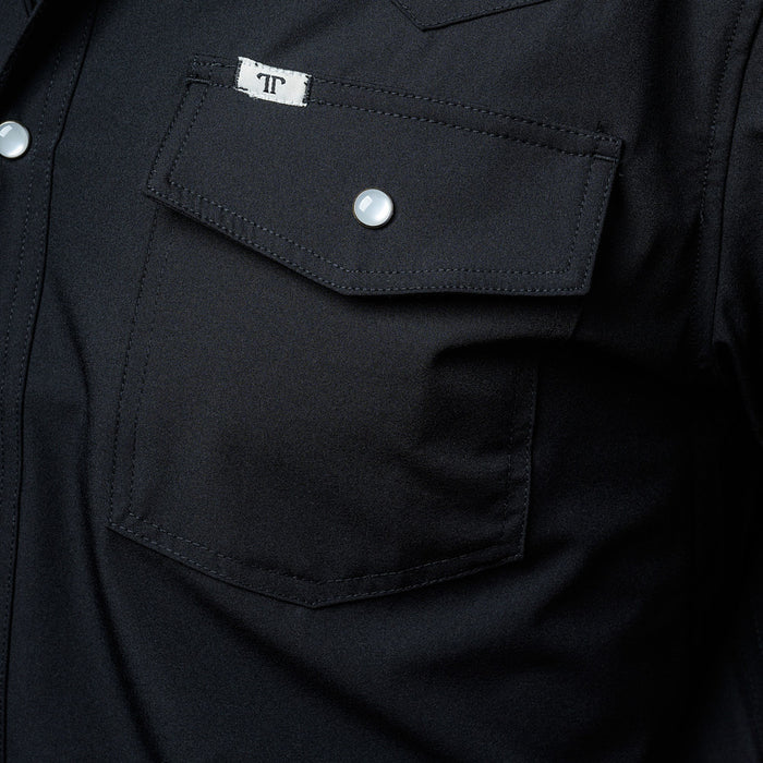 Ferrell Brands Inc Men's Black Vented Pearl Snap Shirt