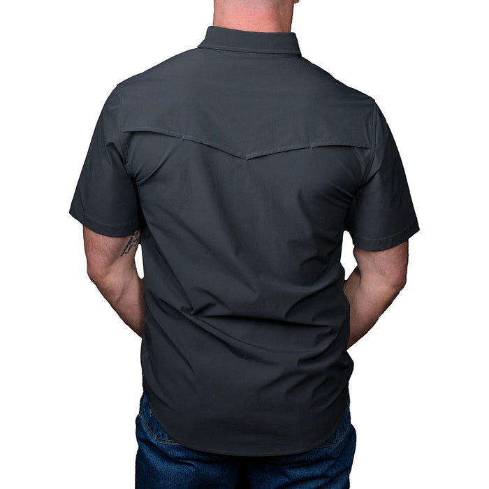 Ferrell Brands Inc Men's Core Grey Snap Short Sleeve Shirt