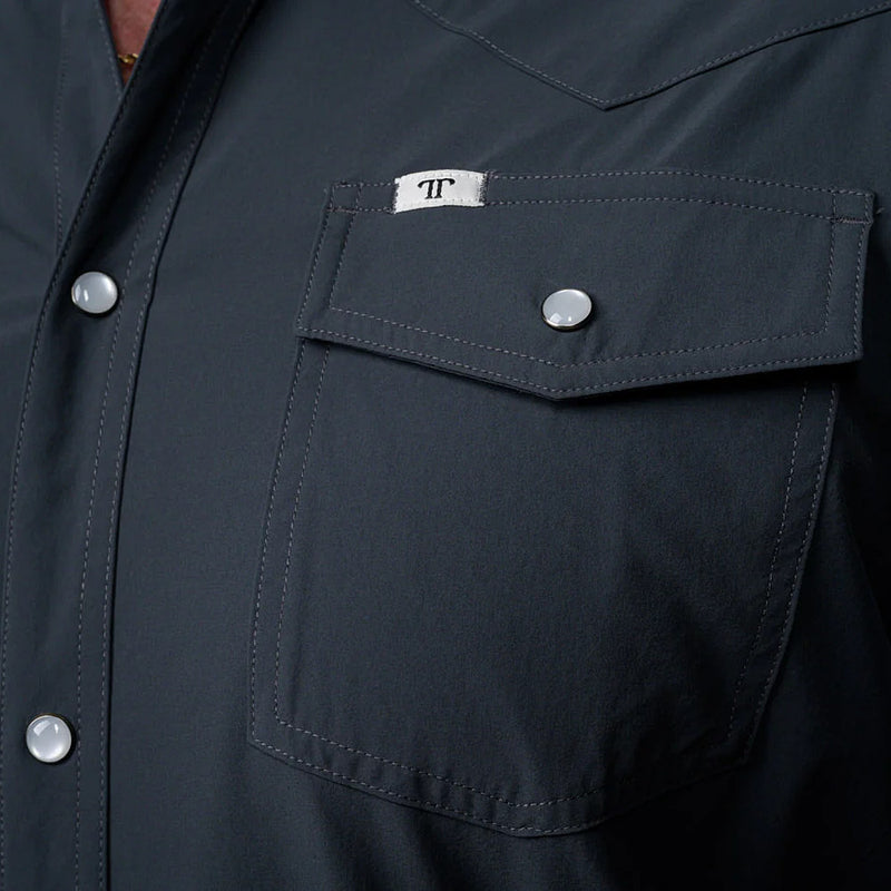 Ferrell Brands Inc Men's Core Grey Snap Short Sleeve Shirt