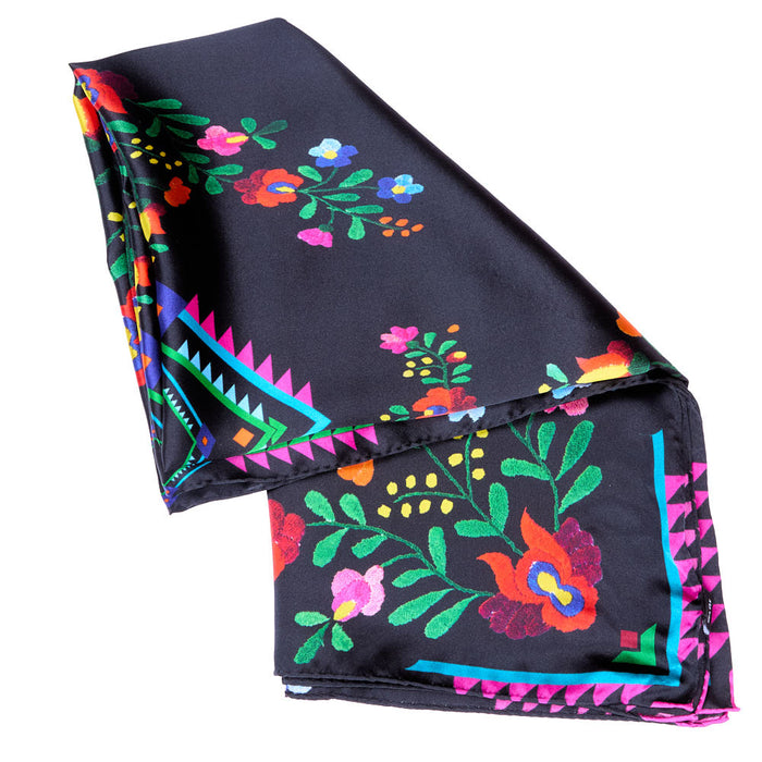Fringe Scarves Fiesta Black Long Tall