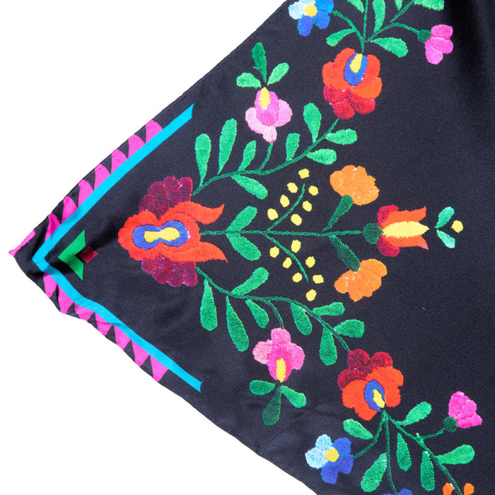 Fringe Scarves Fiesta Black Long Tall